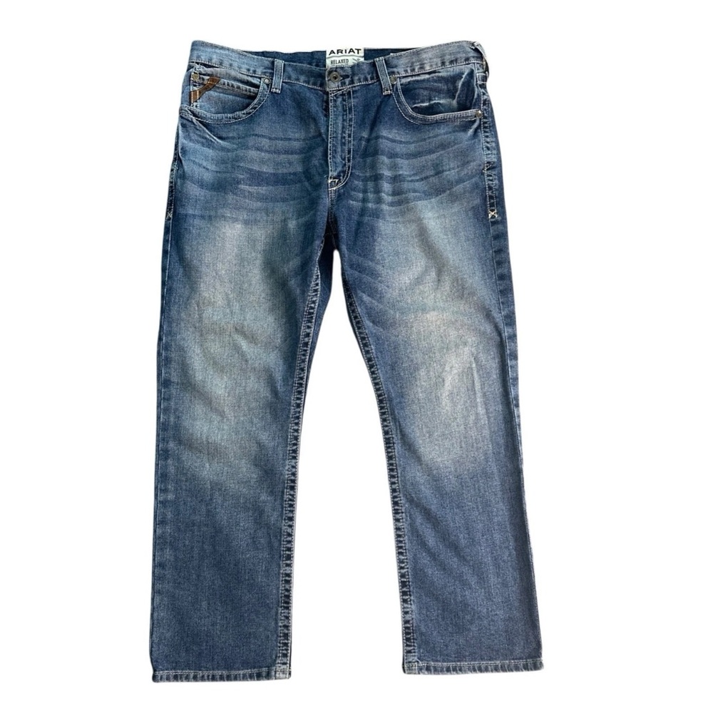 Ariat M4 Dakota Blue Straight Jeans with Vintage Wash